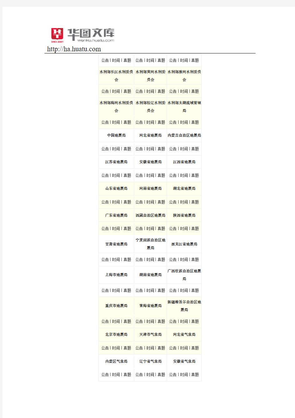 2015年国家公务员面试公告：国务院系统汇总