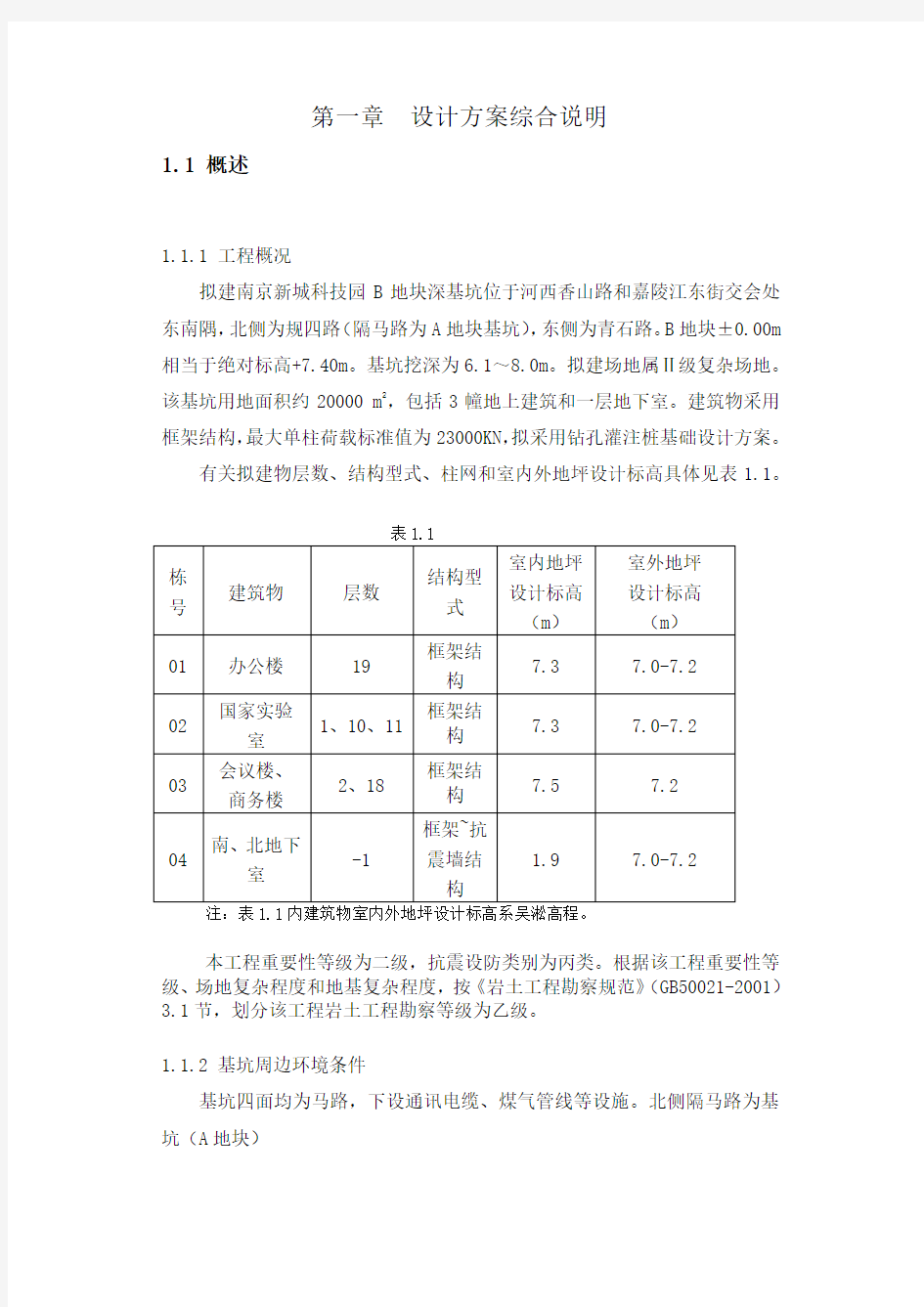 基坑支护结构设计(全套图纸CAD)