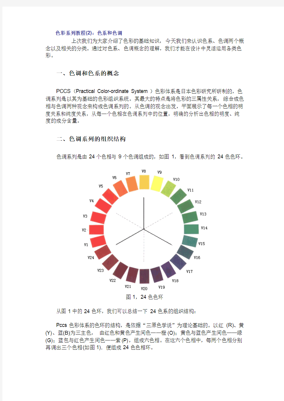 色彩系列教程(2)：色系和色调