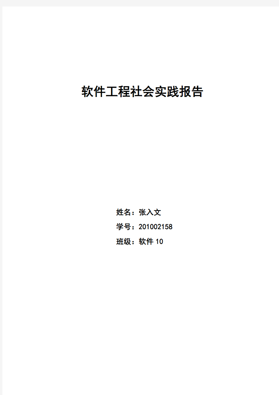 软件工程大四社会实践报告