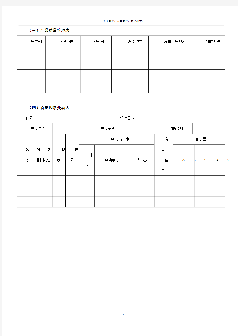 质量控制管理及流程