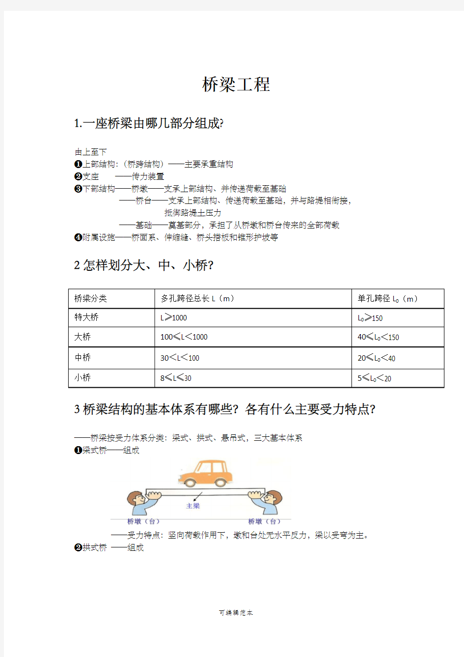 桥梁工程习题集土木1202