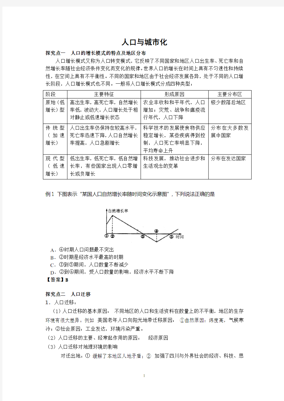 人口与城市化