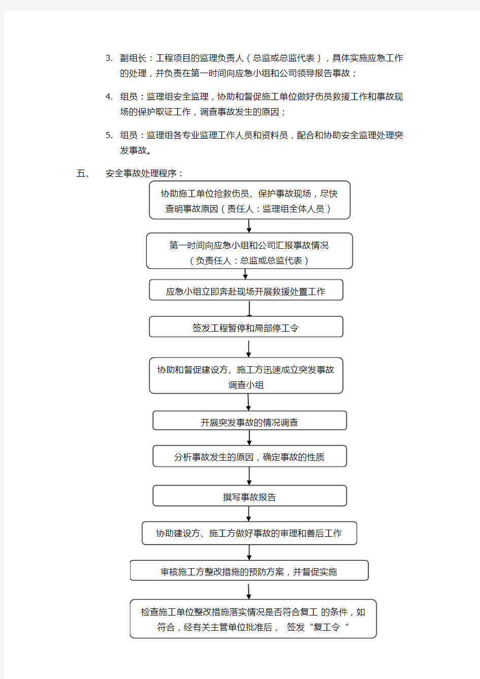 工程监理施工现场突发事件应急预案