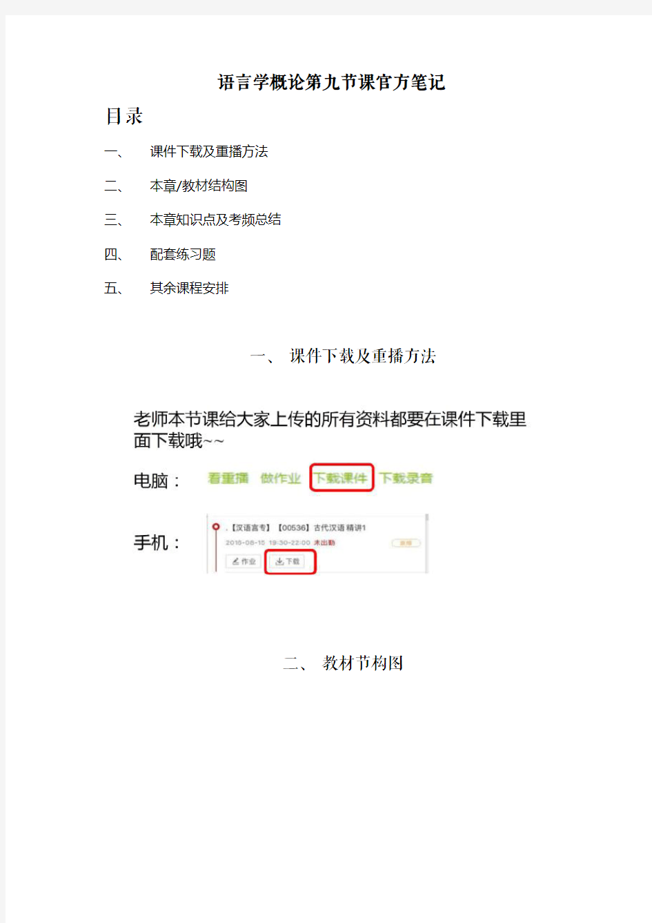 语言学概论精讲十官方笔记