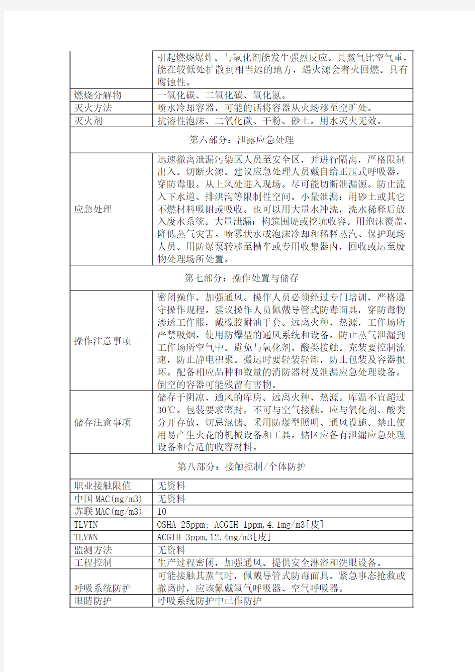 三乙胺-化学品安全技术说明书(MSDS)