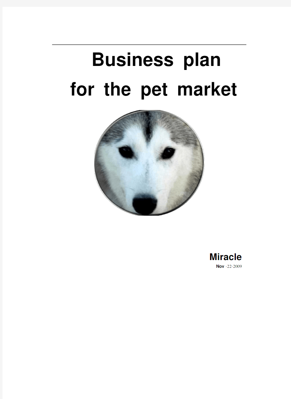 Business-plan英文版商业计划书