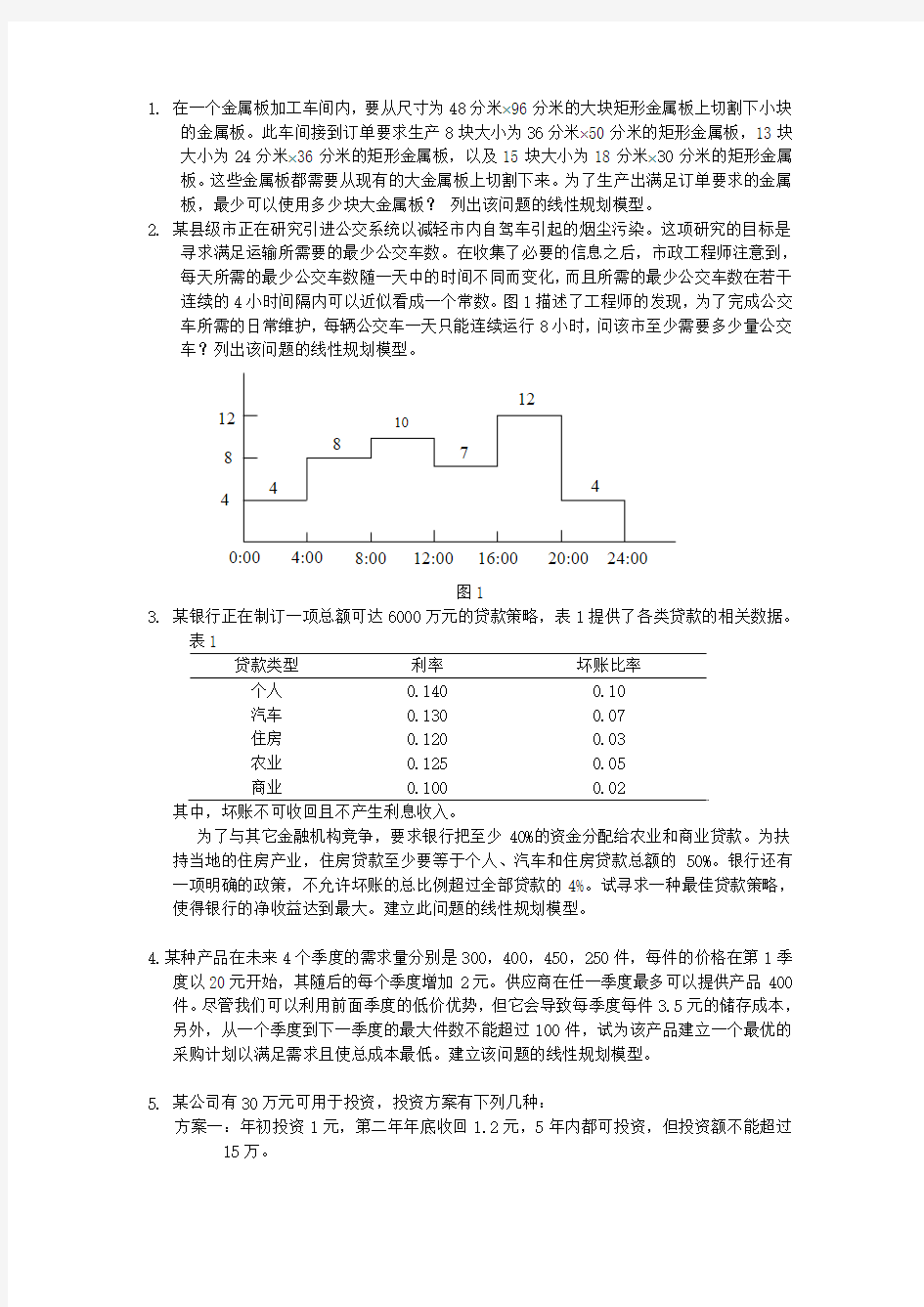 线性规划案例分析(1)