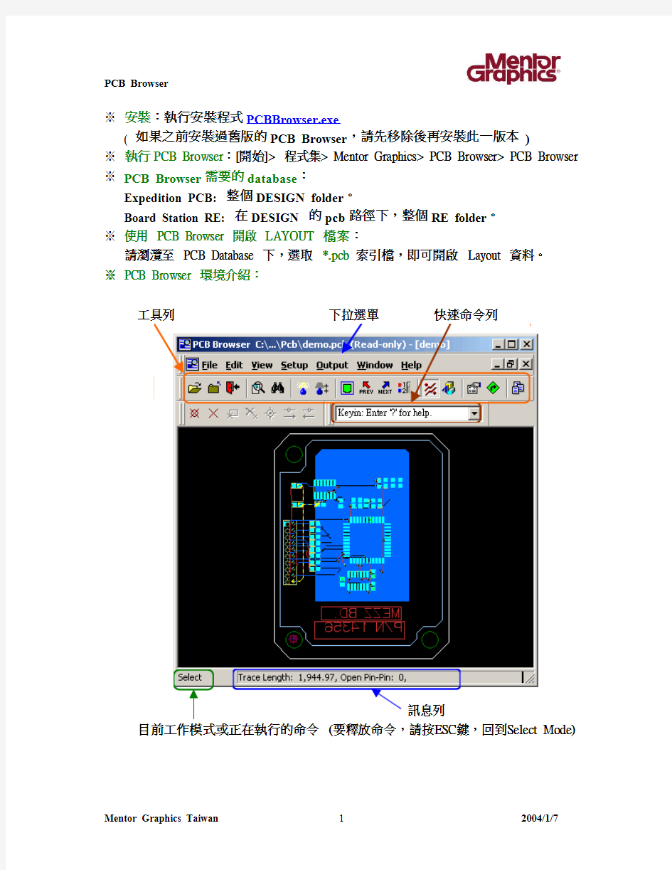 PCB Browser 操作手册
