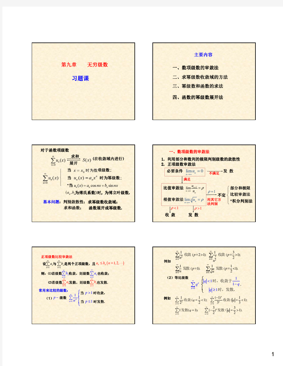 无穷级数习题课