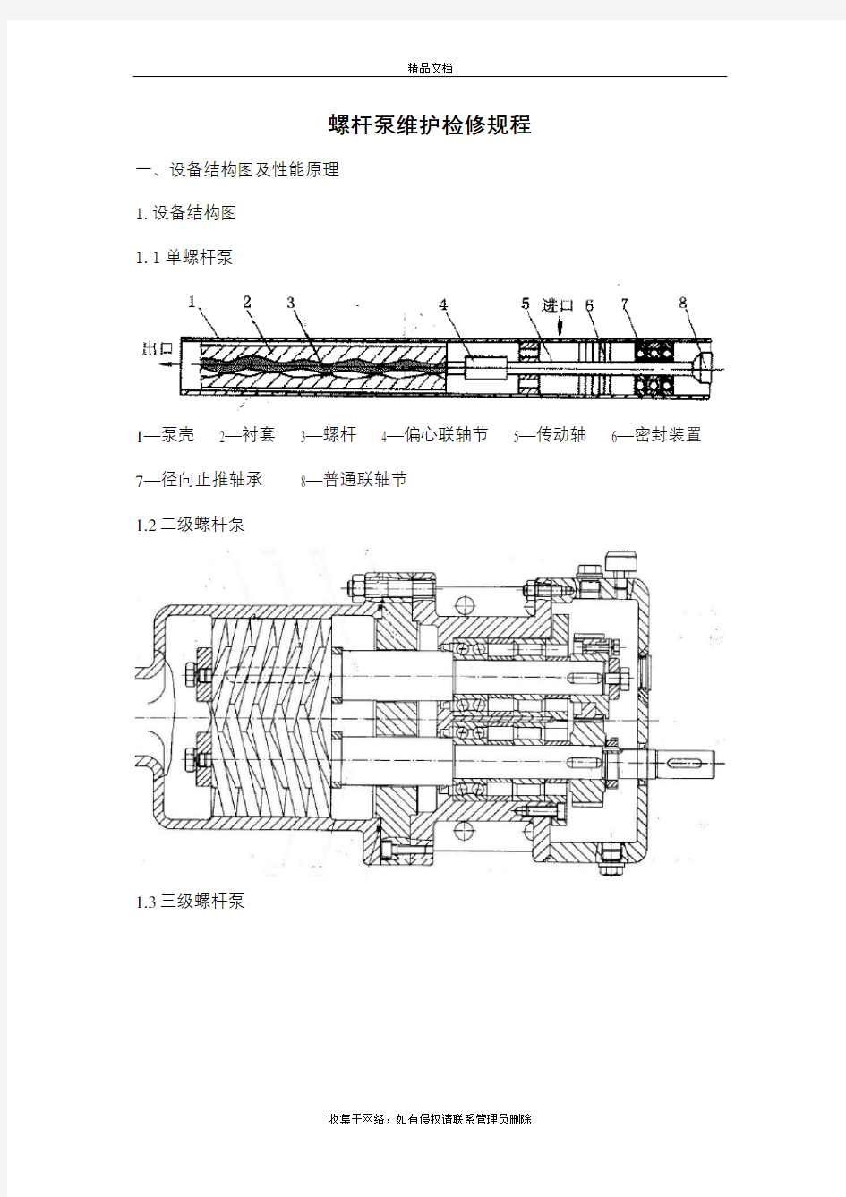 螺杆泵维护检修规程(完整)教程文件