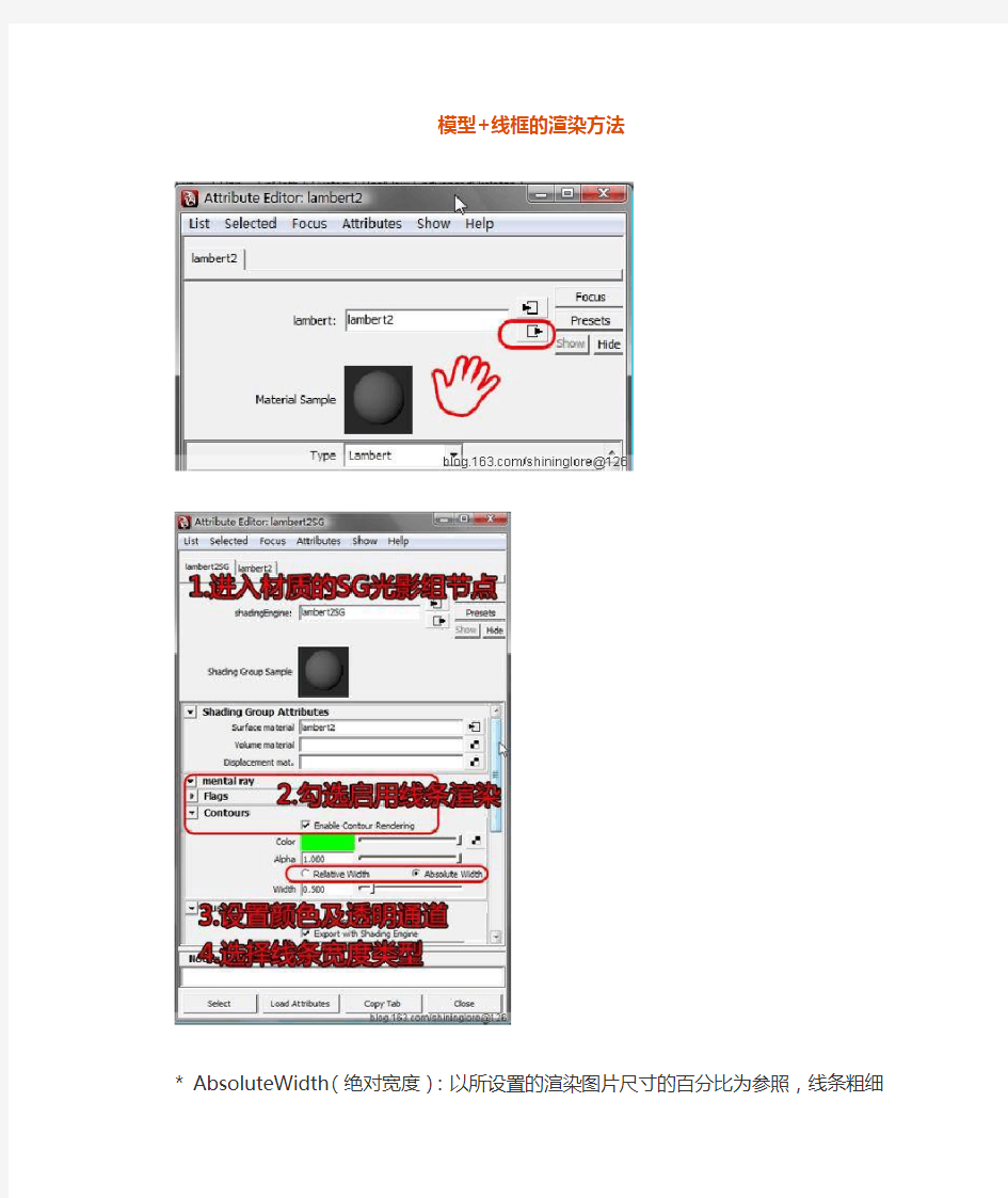 maya线框+模型渲染