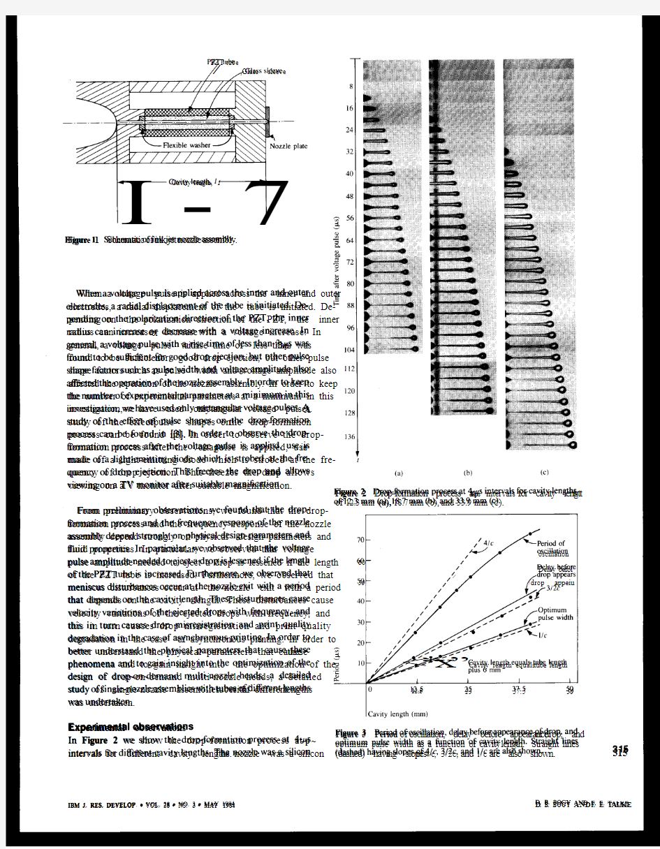 Experimental and Theoretical Study of Wave Propagation Phenomena in Drop-On-Demand Ink Jet