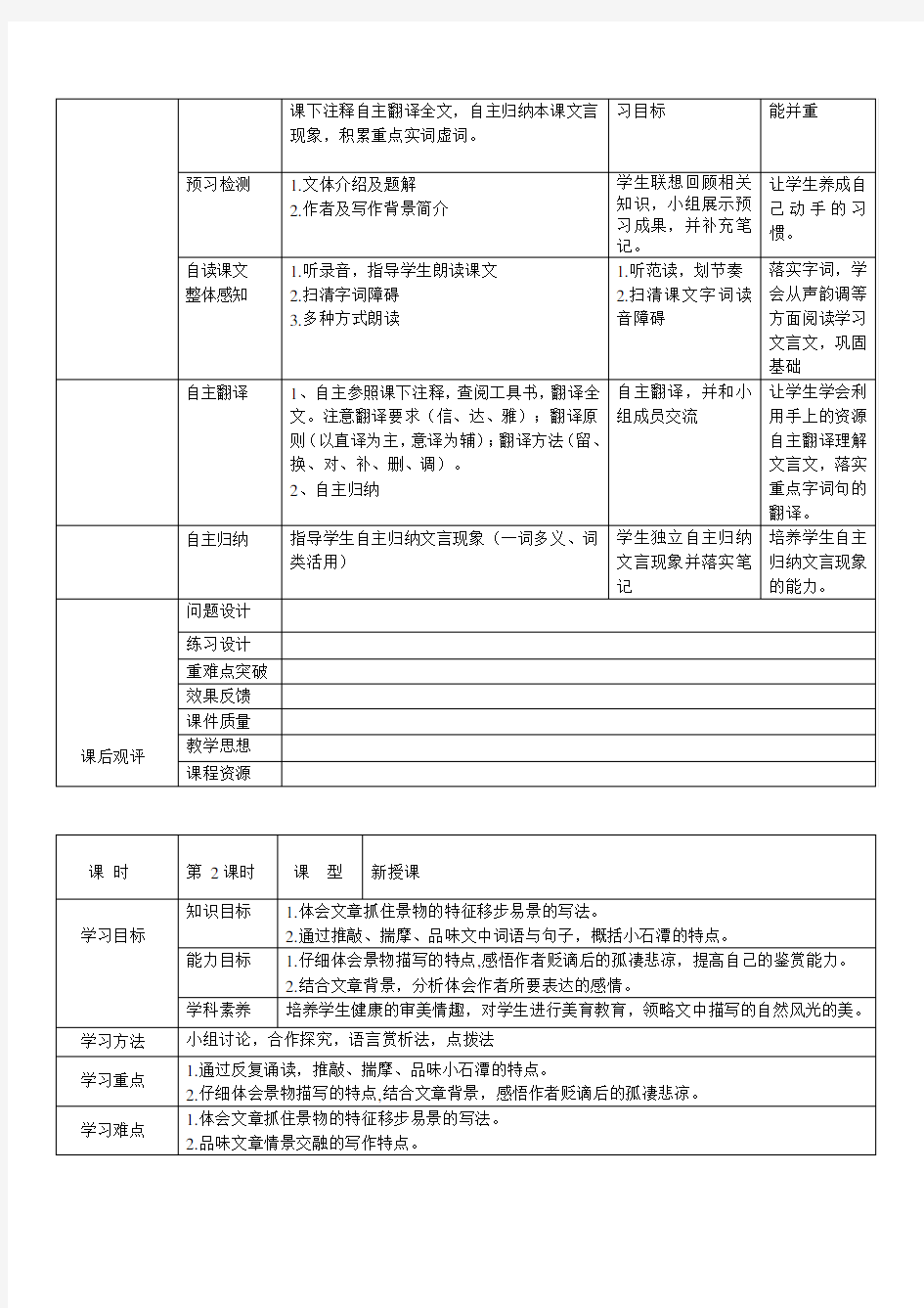 岳阳楼记优秀公开课教案教学设计