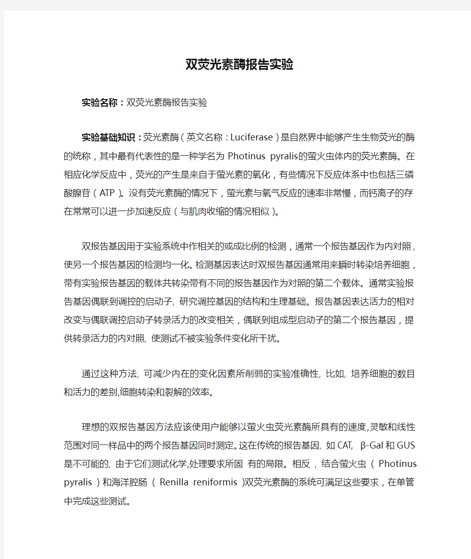 双荧光素酶报告实验.docx