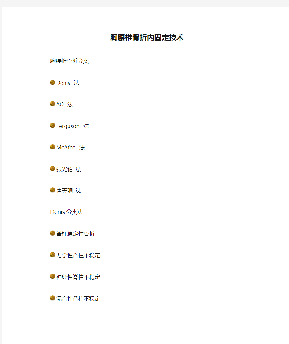 胸腰椎骨折内固定技术