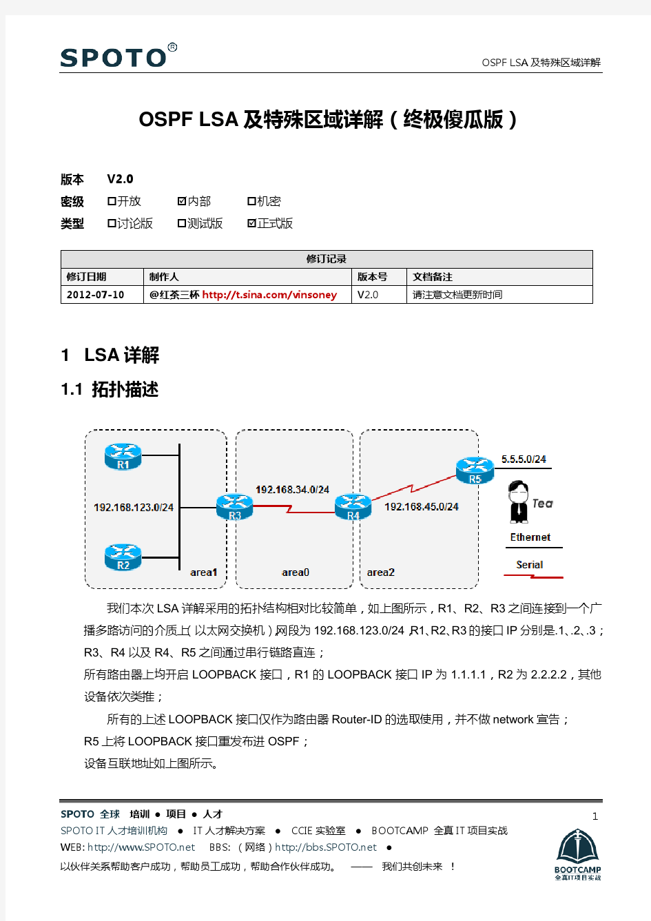 【OSPF 】LSA及特殊区域详解 By 红茶三杯