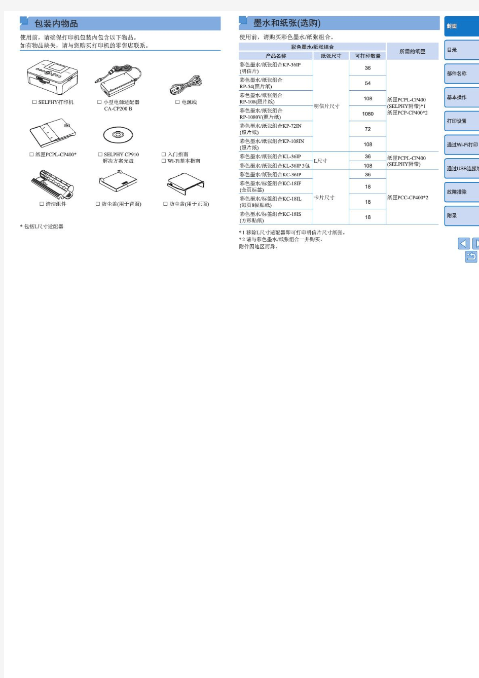 佳能CP910使用说明书(权威)