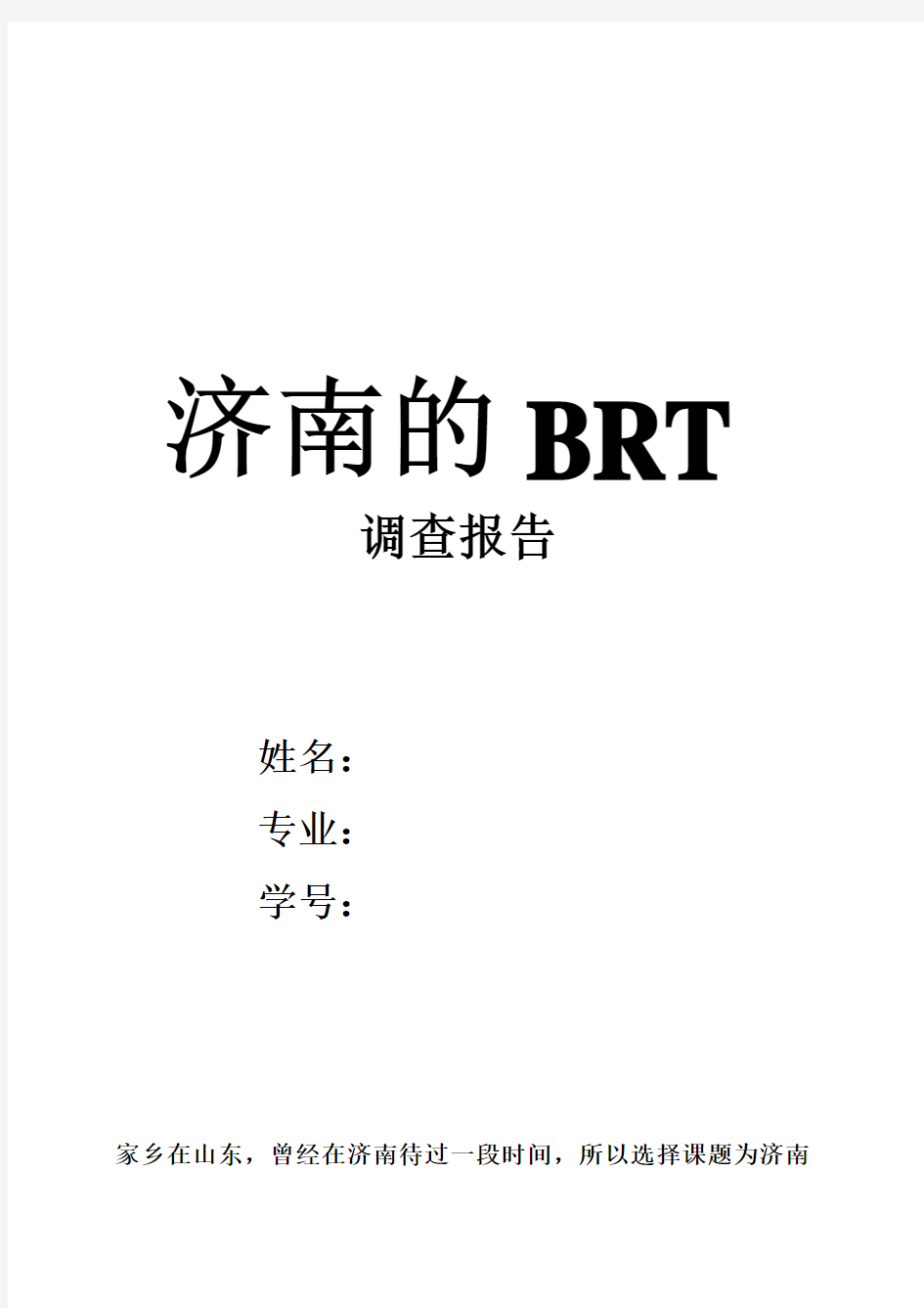 济南的BRT