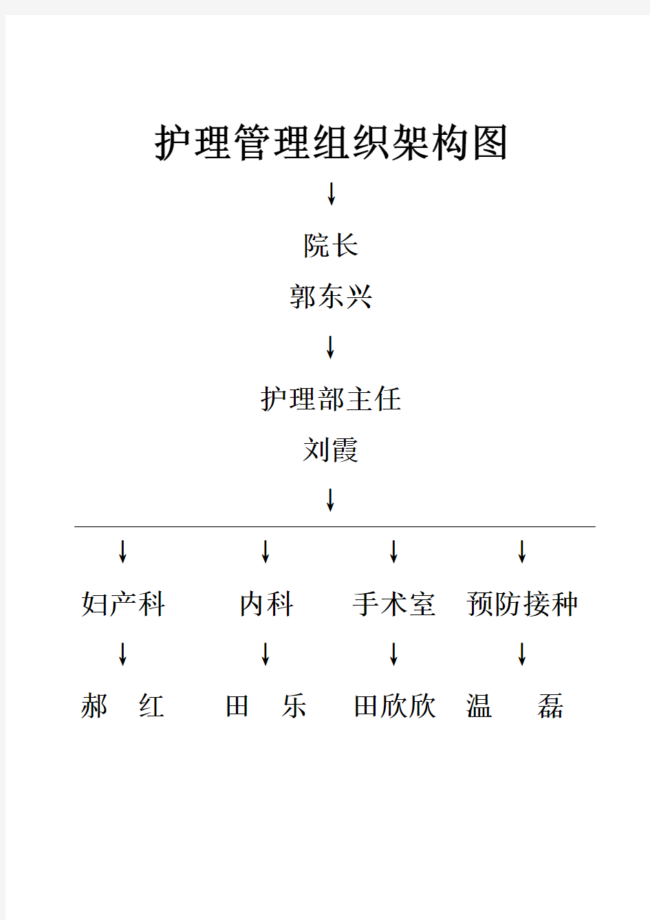 护理管理组织架构图