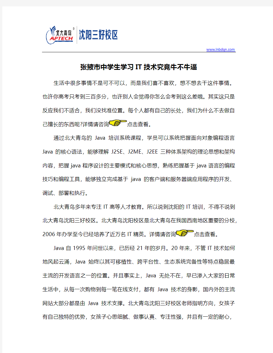 中学生学习IT技术究竟牛不牛逼