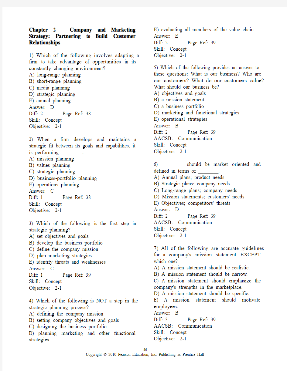 Chapter2 Principles of marketing 13e