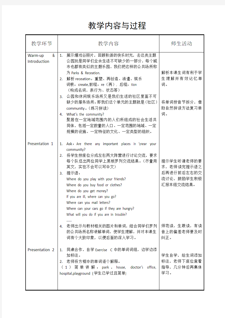 (完整word版)新模式英语1Unit5Lesson1教案