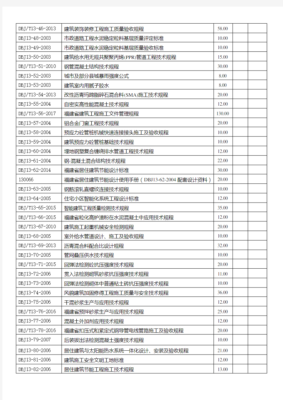 福建省工程建设地方标准