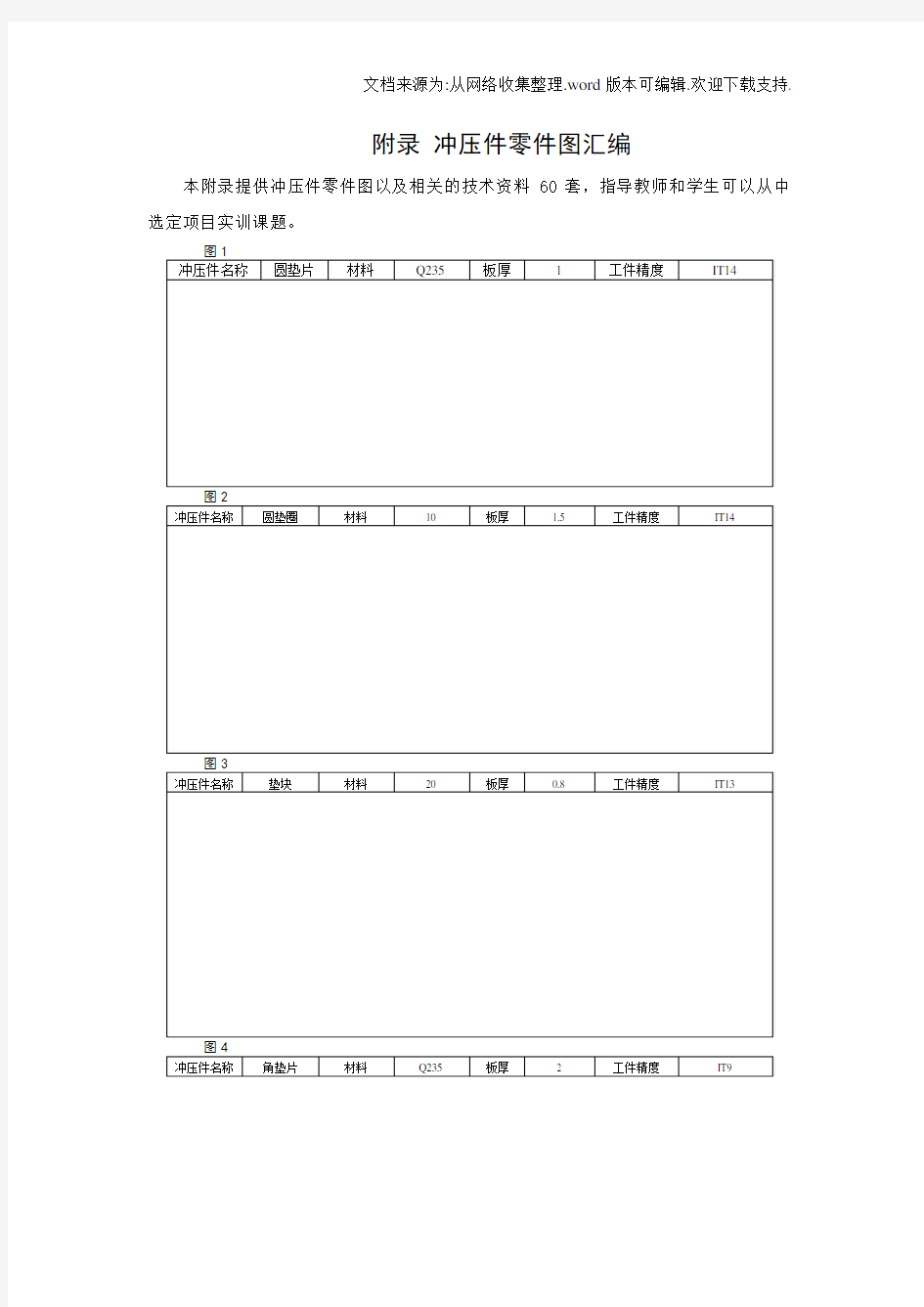 冲压模具设计课题汇编