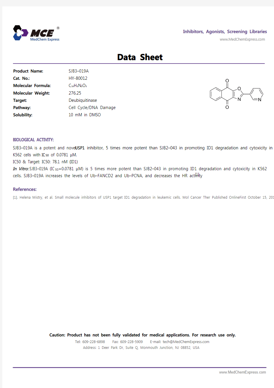 SJB3-019A_DataSheet_MedChemExpress