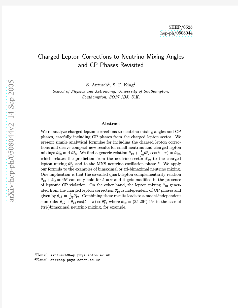 Charged Lepton Corrections to Neutrino Mixing Angles and CP Phases Revisited