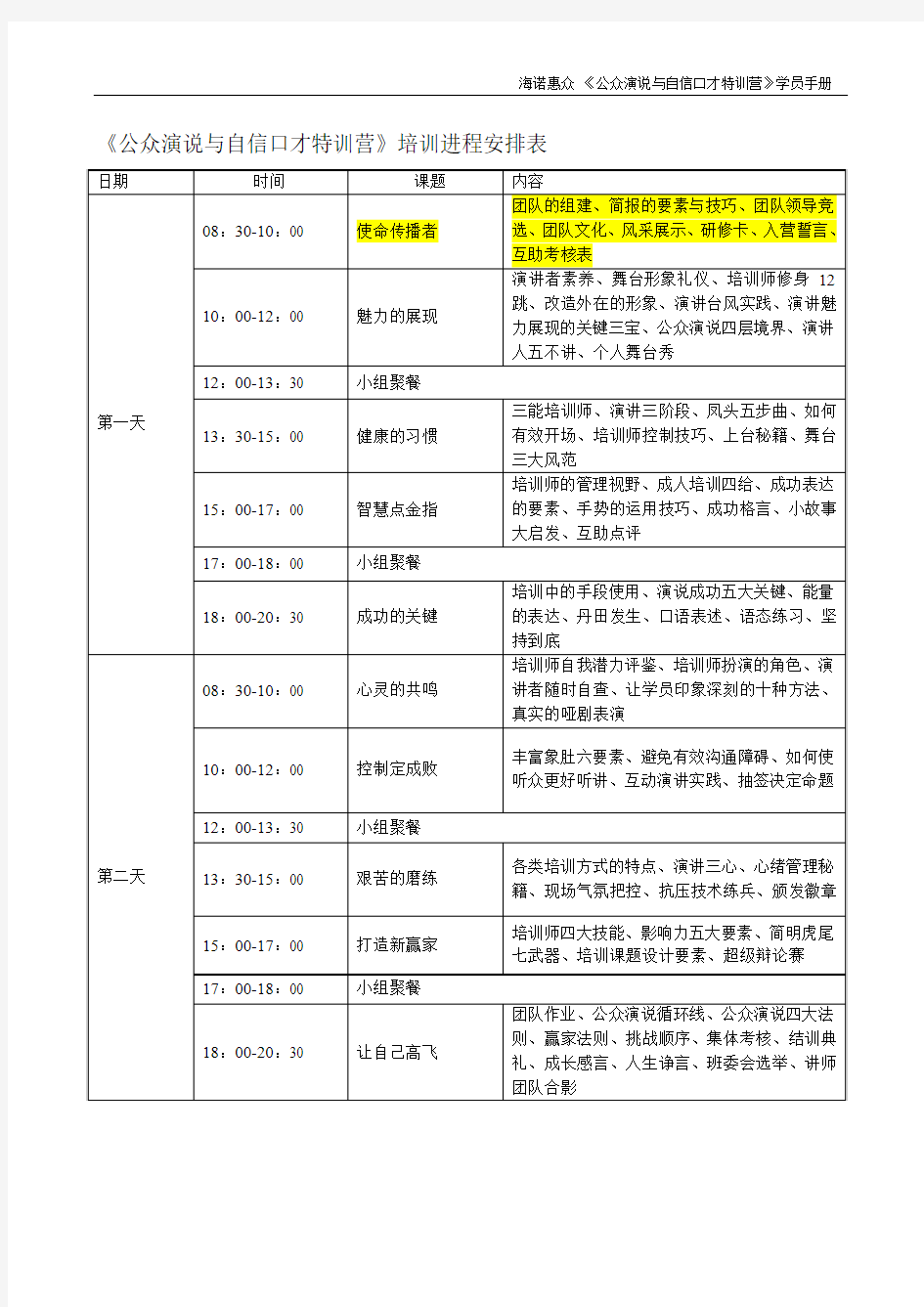 公众演说-学员手册(学员版)