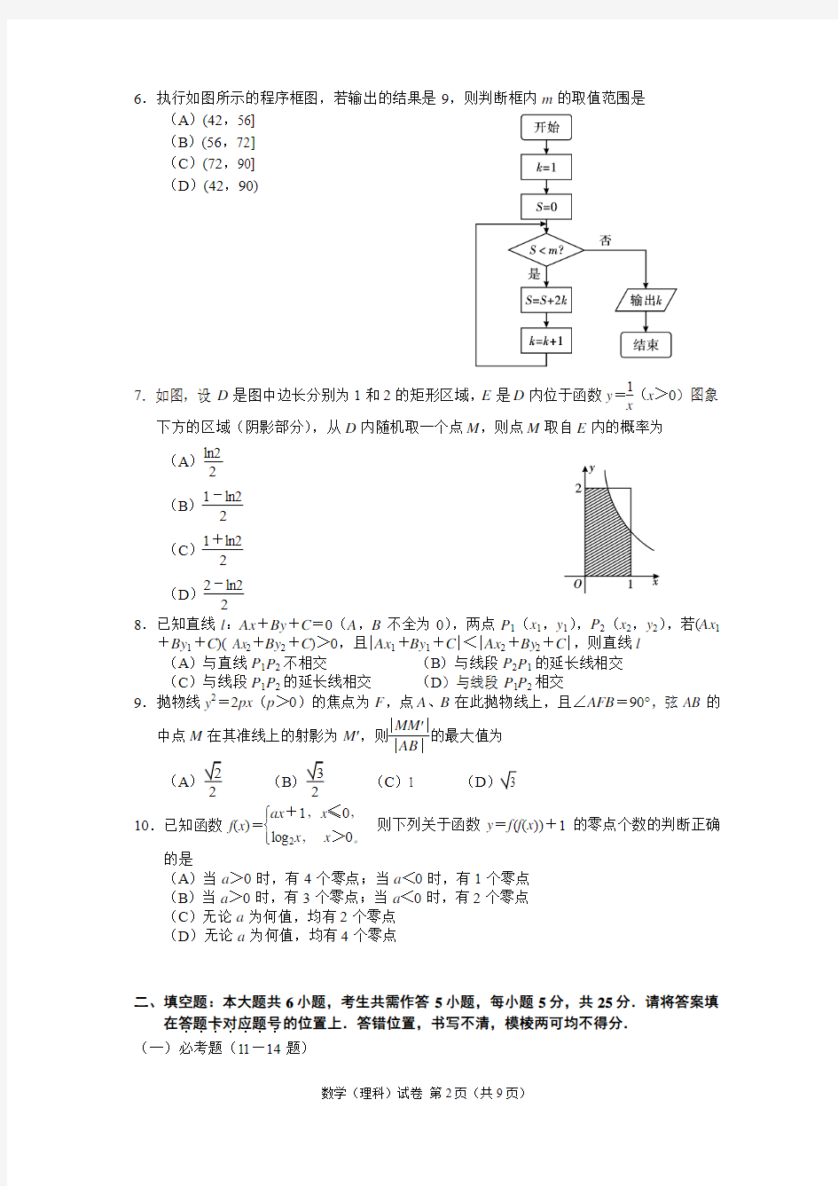 湖北省武汉市2012届高中毕业生四月调研测试(理数,全word版)2012.4.19