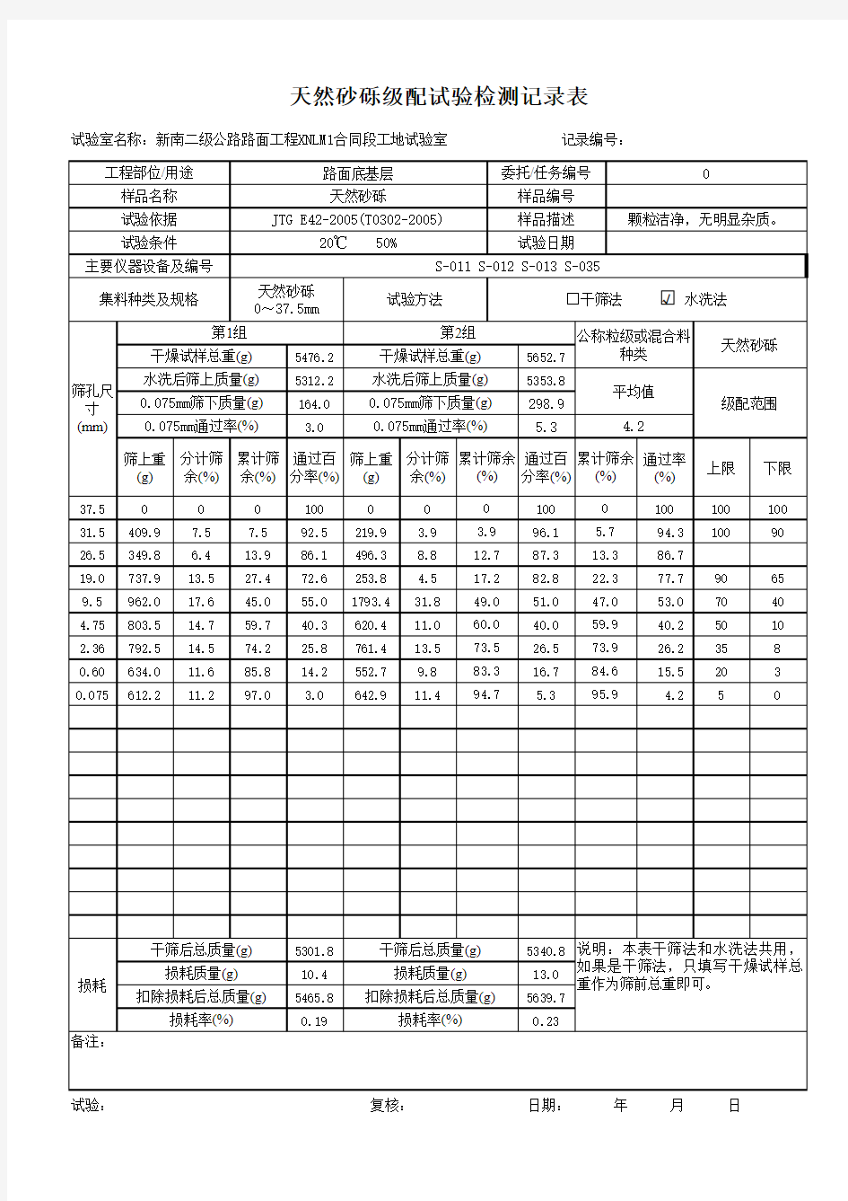 集料筛分试验自动计算表