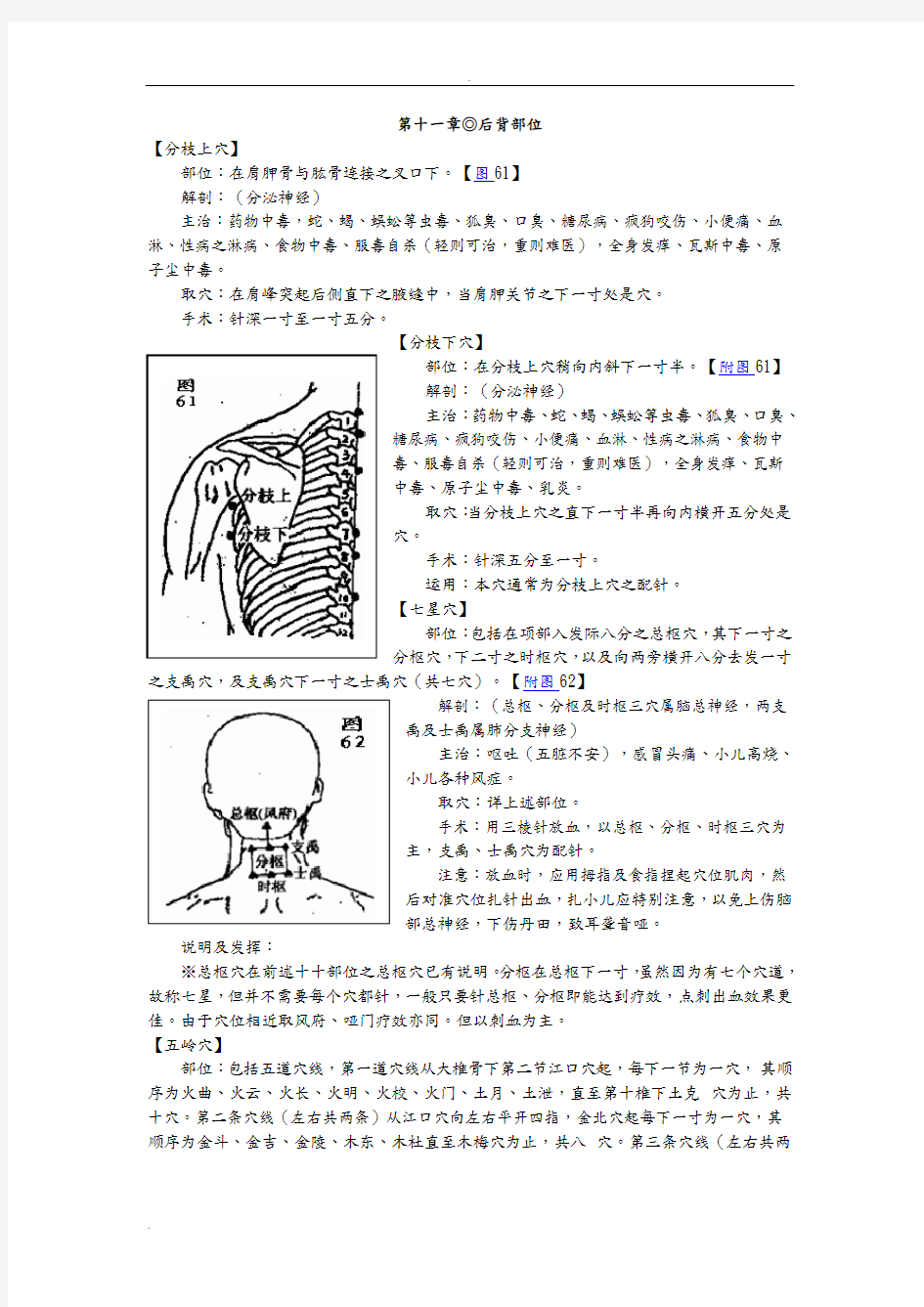 董氏奇穴——胸背部(杨维杰)