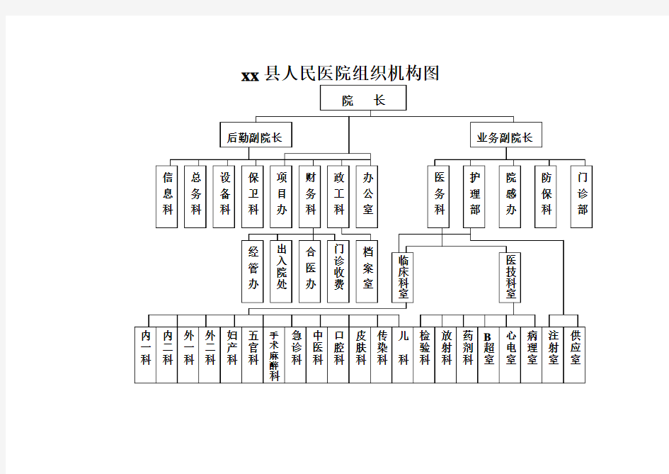 某人民医院组织机构图与流程图汇编