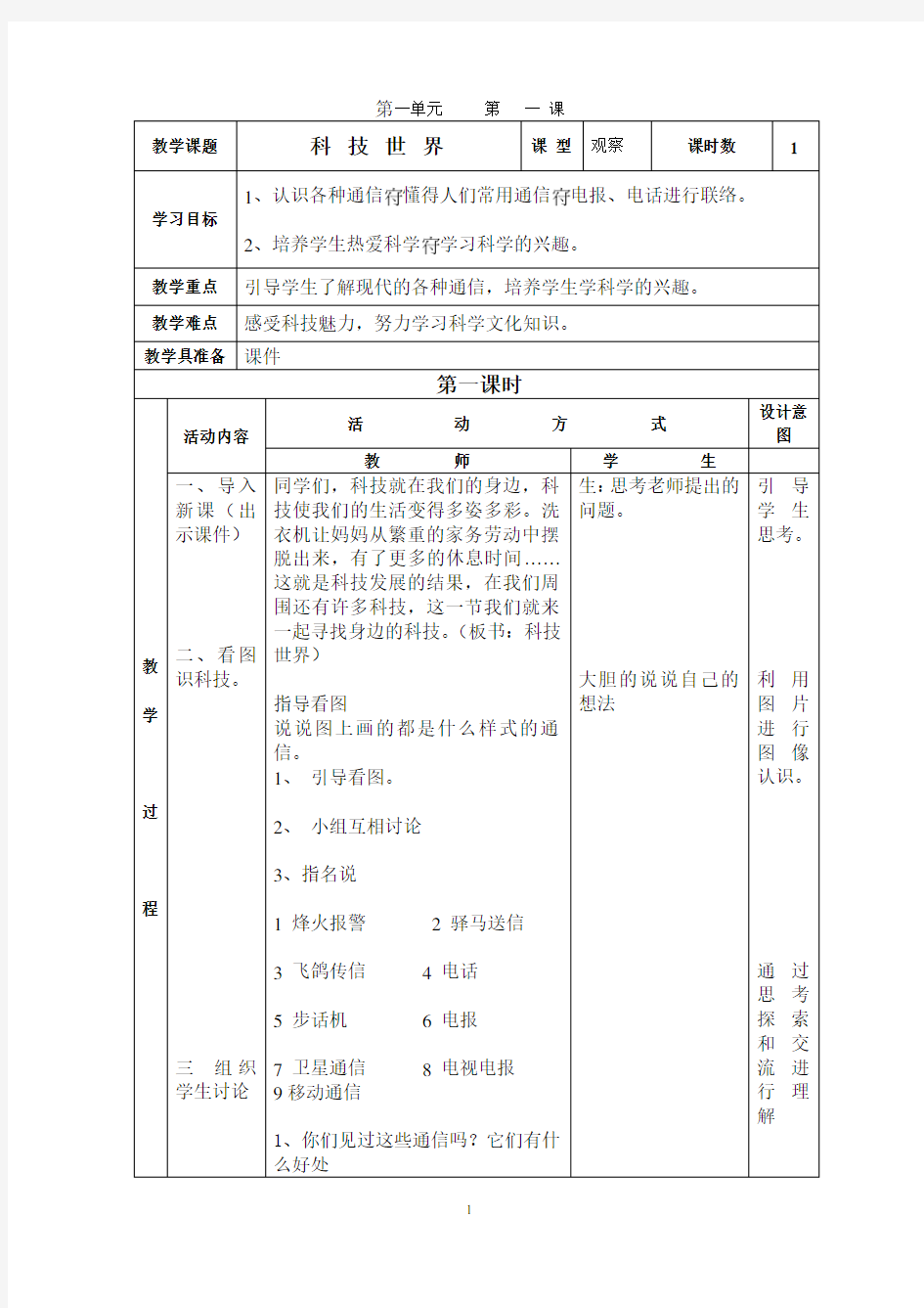 (完整版)教科版小学科学二年级下册科学教案