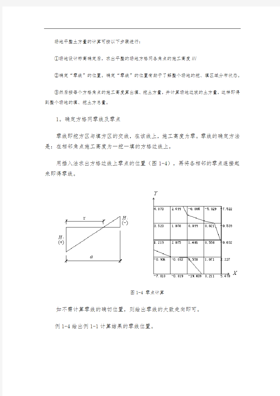 场地平整土方量计算方法