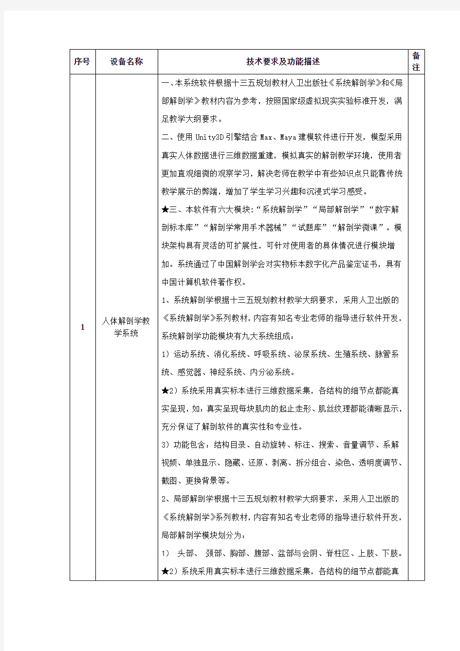 一、本系统软件根据十三五规划教材人卫出版社《系统解剖学