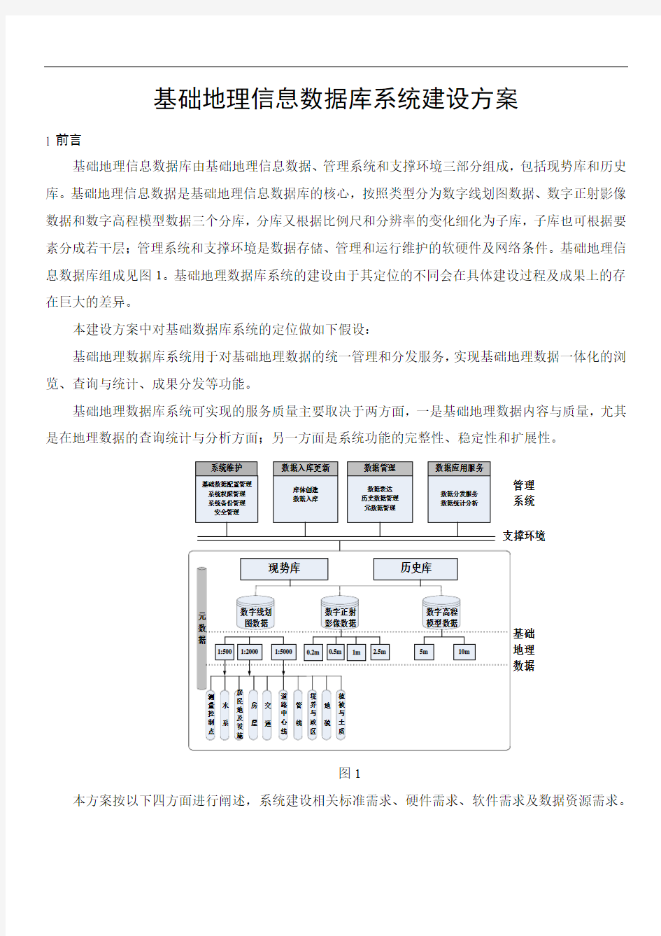 基础地理信息数据库系统建设方案