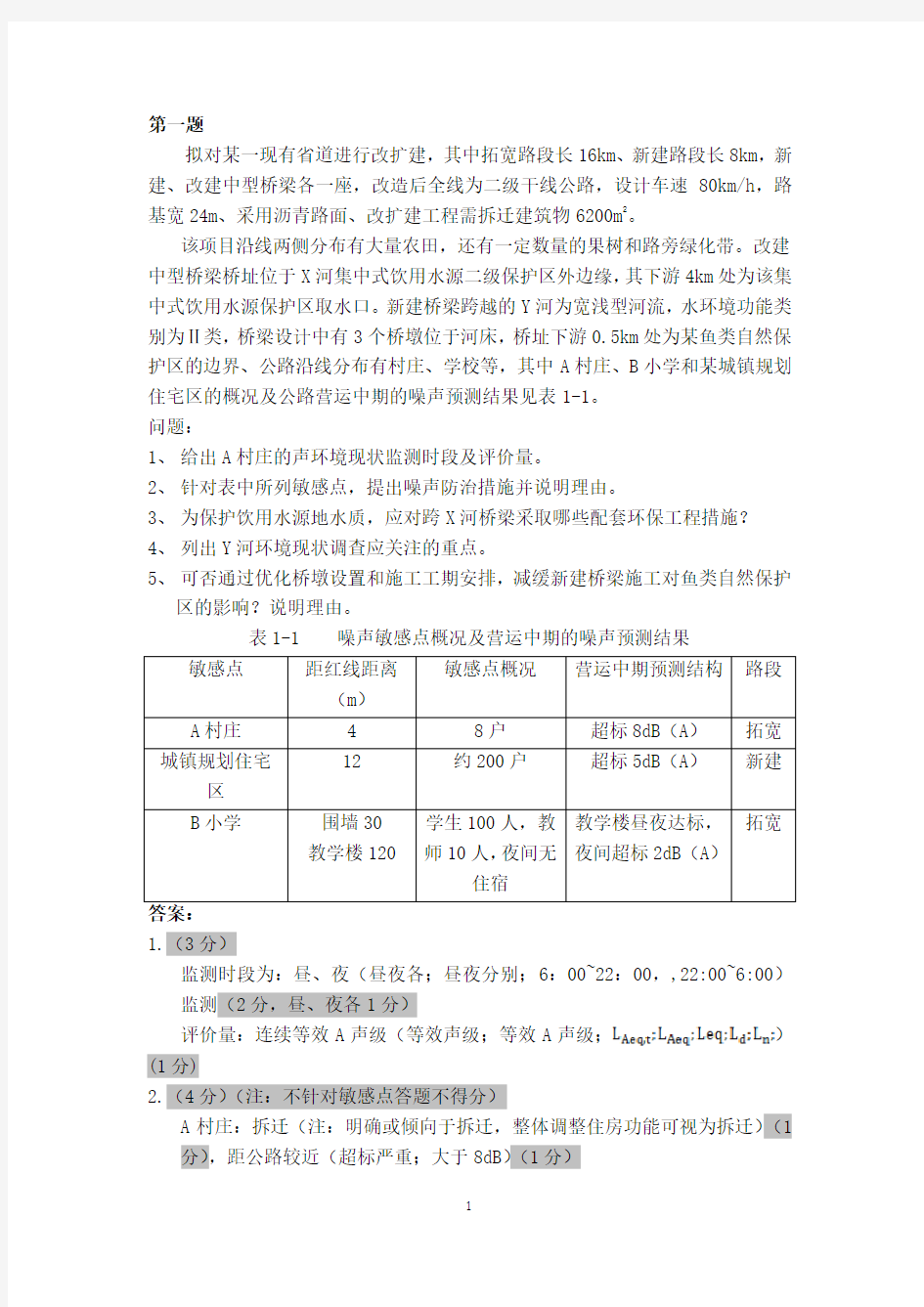 环评爱好者论坛_2011案例真题答案资料