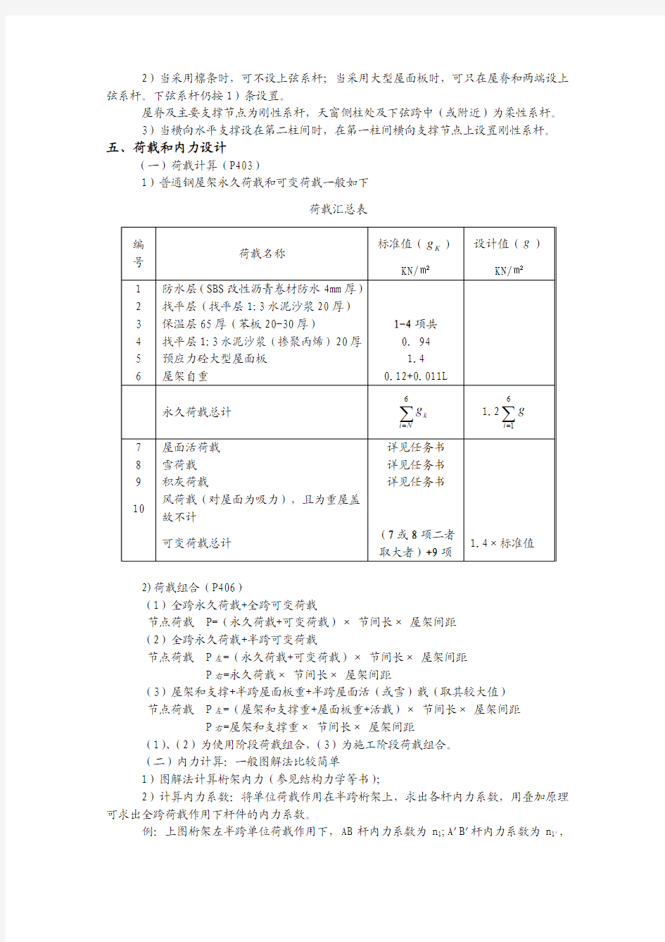 河北工程大学 钢屋架课程设计指导书