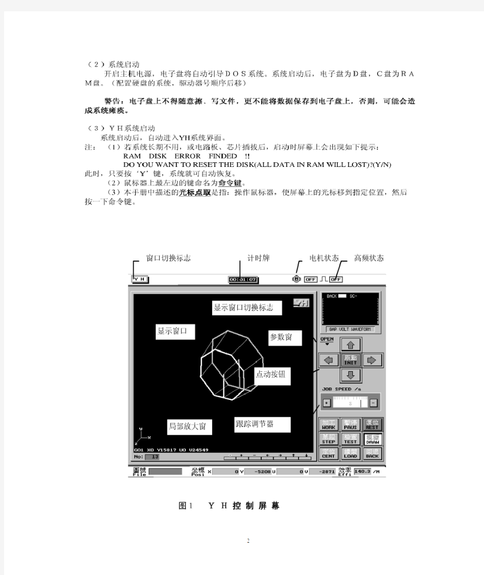 YH线切割控制系统手册