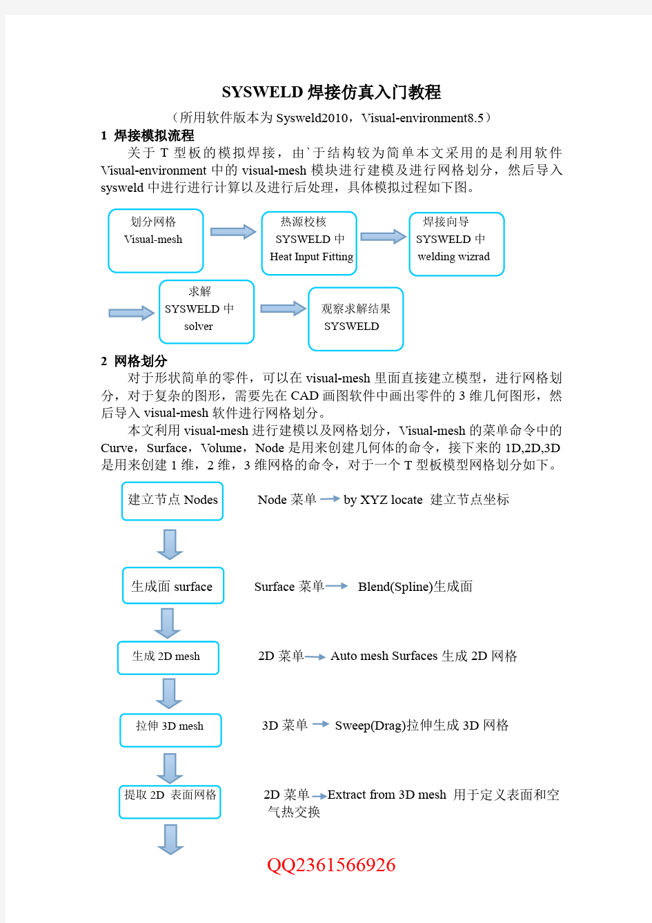 SYSWELD焊接仿真入门教程