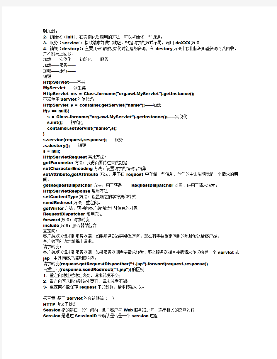 JavaEE重点知识总结