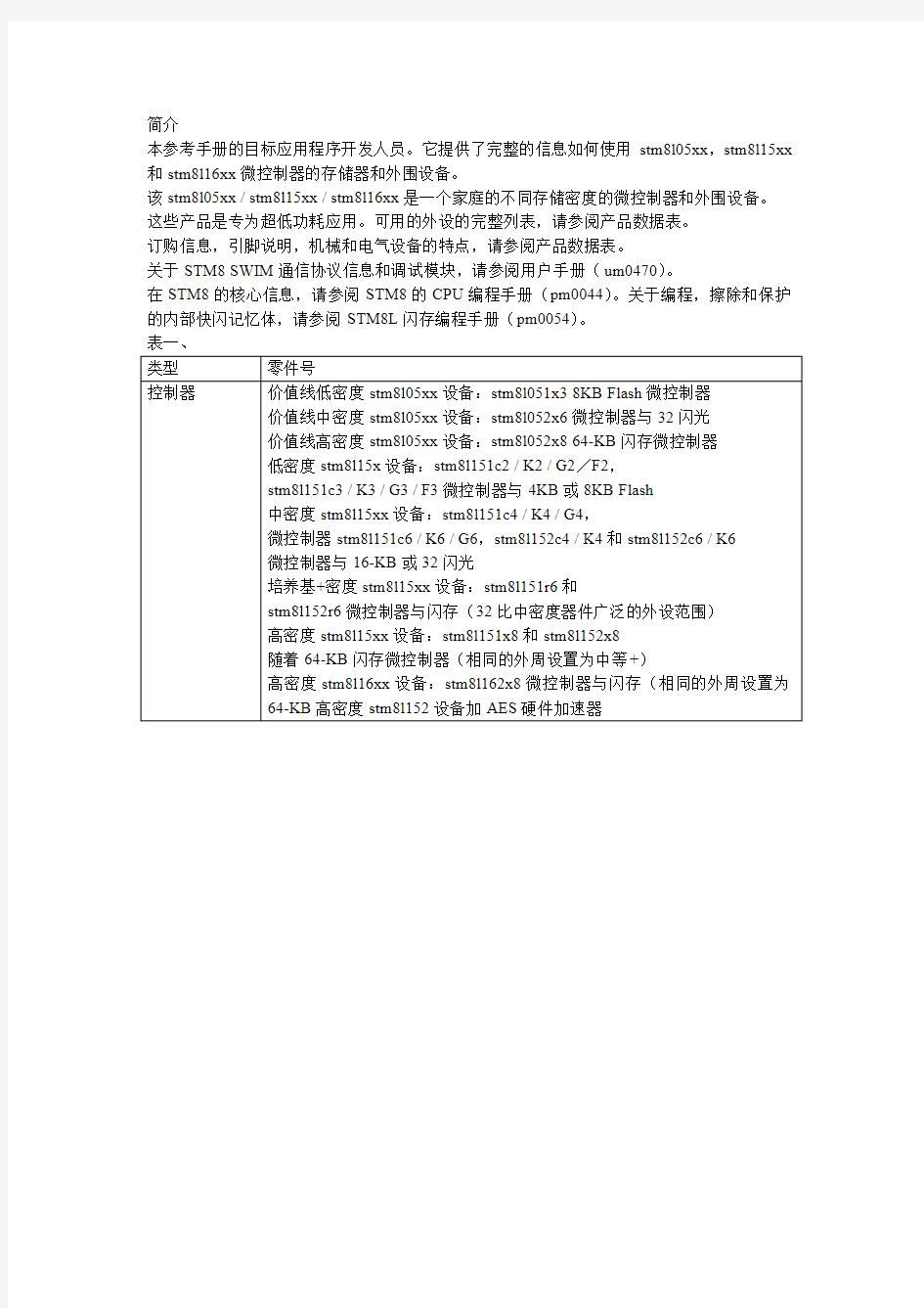 STM8L中文参考手册-1