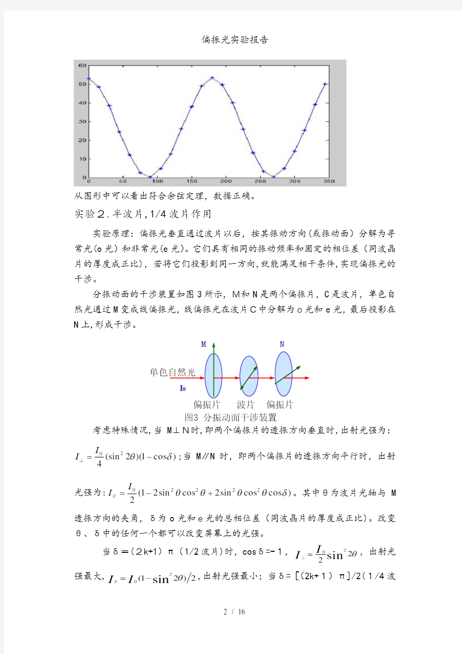 偏振光实验报告