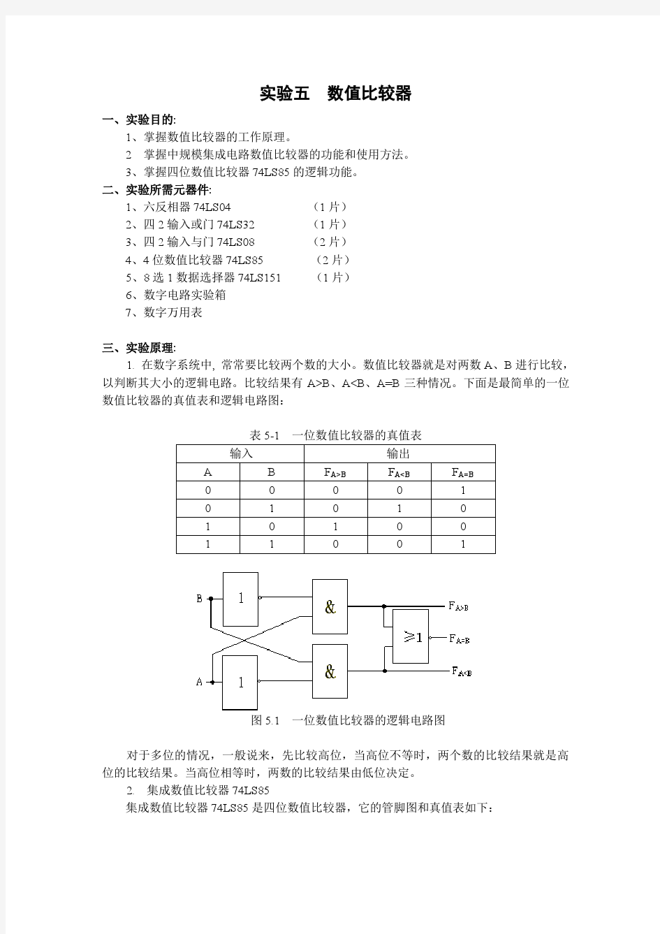 数值比较器