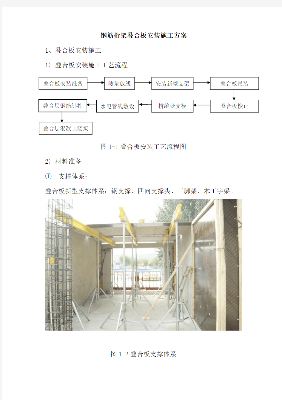 叠合板安装施工方案