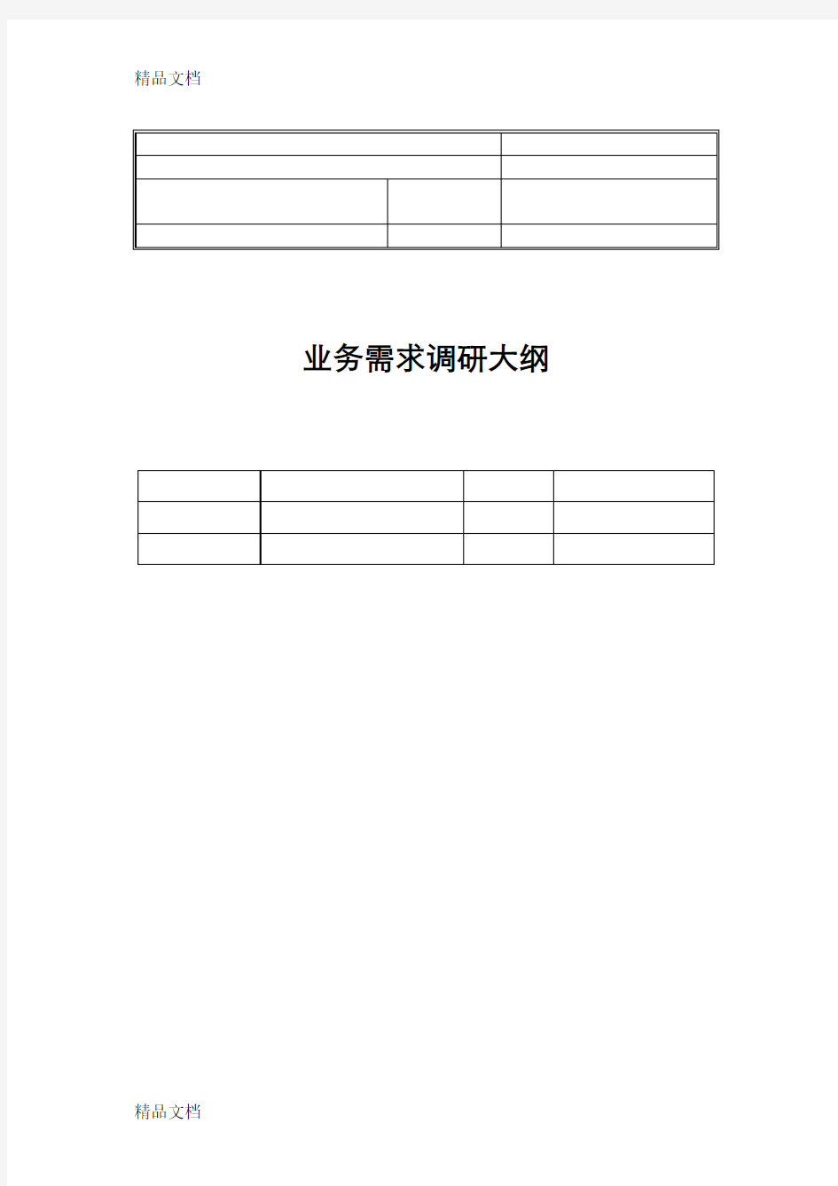 最新业务需求调研大纲1课件